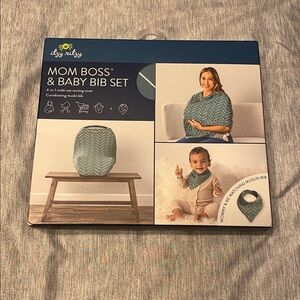 Itzy Ritzy Mom Boss & Baby Bib Set 4 in 1 Multi-use Nursing Cover NEW